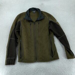 Kuhl Interceptr Jacket Mens Large Alfpaca Kashmira Olive Green Fleece Full Zip